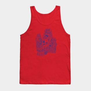 Kings and Queens Playing Cards - Navy Design Tank Top